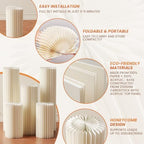 5 Pack Portable White Cylinder Stands for Party, 31.5", 23.6", 15.7" Height Foldable Cardboard Tall Cake, alternate view 4