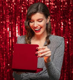 5 Pack Red Streamers Party Backdrop Christmas Decorations Foil Fringe Backdrop Curtains Carnival Casino Theme, alternate view