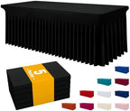 5 Pack Spandex Elastic Fitted Table Cloth Skirt for 6FT Table