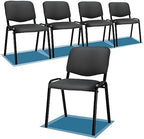 5-Pack Waiting Room Chairs, Stackable Chair for Office, Pu-Grey