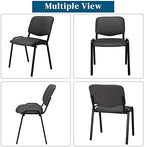 5-Pack Waiting Room Chairs, Stackable Chair for Office, Pu-Grey, alternate view 4