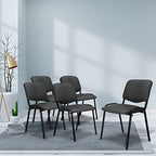 5-Pack Waiting Room Chairs, Stackable Chair for Office, Pu-Grey, alternate view 7