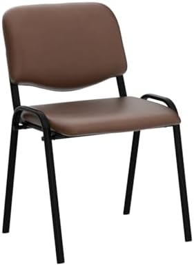 5-Pack Waiting Room Chairs, Stackable Chair for Office, Pu-Rustic, alternate view 5