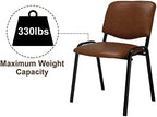 5-Pack Waiting Room Chairs, Stackable Chair for Office, Pu-Rustic, alternate view 7