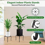 5 packs Rustproof Metal Plant Stands for Multiple Plant, Heavy Duty Plants Holder Outdoor Indoor, Round Wrought, alternate