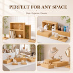 5 Pcs 16 in Buffet Display Risers Set, Bamboo, Extra Large in Large in Bamboo, alternate view 6