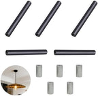 5 PCS 6 Inches Matte Black Chandelier Extension Rods M10 Light Extension Downrods for Pendant Lights and