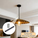 5 PCS 6 Inches Matte Black Chandelier Extension Rods M10 Light Extension Downrods for Pendant Lights and, alternate view 4
