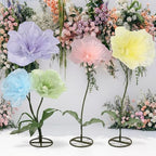 5 Pcs 8ft Giant Organza Flowers with Stand Wedding Decoration in Multi Color, alternate view 3
