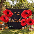 5 Pcs 8ft Giant Red Poppy Flowers with Stand Wedding Decoration in Red