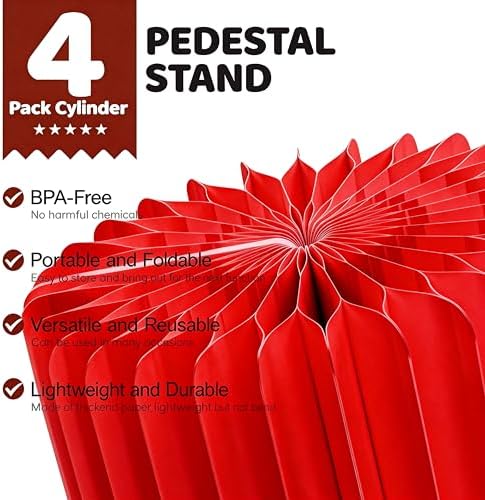 5 Pcs Buffet Risers Food Display Risers for Party Buffet Table, Dessert Table Display Set Cake and Cupcake Stand, alternate
