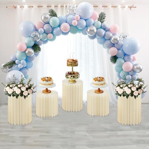 5 Pcs Cake Display Stands, Cardboard Cupcake Buffet Risers, 12" Foldable Reusable Food Display Risers With, alternate view 6