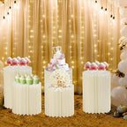 5 Pcs Cake Display Stands, Cardboard Cupcake Buffet Risers, 12" Foldable Reusable Food Display Risers With, alternate view 7