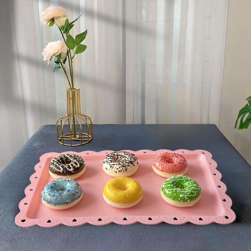 5 Pcs Cupcake Stand Set - Pink Plastic Dessert Table Display Set in Pink, alternate view 5