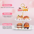 5 Pcs Dessert Display Stands, 2pcs Dessert Stands 3 Pcs Tray, Pink Dessert Display Stands, Treat Table Displays, alternate