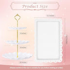 5 Pcs Dessert Table Display Set- 3 Tier Cupcake Stand & Serving Tray in White, alternate view 2