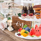 5 Pcs Dessert Table Display Set- 3 Tier Cupcake Stand & Serving Tray in White, alternate view 5