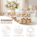 5 Pcs Dessert Table Display Set -Plastic Dessert Table Display Set,2 x Large 3-Tier Cupcake Stands/Cup Cake Tier, alternate