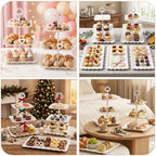 5 Pcs Dessert Table Display Set -Plastic Dessert Table Display Set,2 x Large 3-Tier Cupcake Stands/Cup Cake Tier, alternate