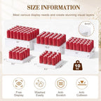 5 Pcs Extra Large Buffet Risers Set Rectangle Acrylic Display Box Catering Dessert Table Riser Food Display, alternate view 2