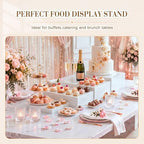 5 Pcs Extra Large Buffet Risers Set Rectangle Acrylic Display Box Catering Dessert Table Riser Food Display, alternate view 4
