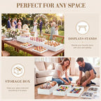 5 Pcs Extra Large Buffet Risers Set Rectangle Acrylic Display Box Catering Dessert Table Riser Food Display, alternate view 5