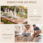 5 Pcs Extra Large Buffet Risers Set Rectangle Acrylic Display Box Catering Dessert Table Riser Food Display, alternate view 5