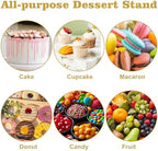 5 Pcs Gold Metal Cake Stand Sets for Birthday, Cakes and Cupcakes Stand for Wedding, Golden Dessert Table, alternate view 7