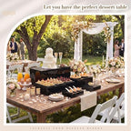 5 Pcs Large Buffet Risers Set Rectangle Acrylic Display Box Catering Dessert Table Riser Food Display Decorative, alternate