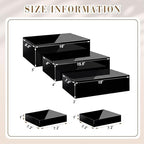 5 Pcs Large Buffet Risers Set Rectangle Acrylic Display Box Catering Dessert Table Riser Food Display Decorative, alternate