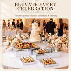 5 Pcs Large Buffet Risers Set Rectangle Acrylic Display Box Catering Dessert Table Riser Food Display Decorative, alternate