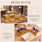 5 Pcs Large Buffet Risers Set Rectangle Acrylic Display Box Catering Dessert Table Riser Food Display Decorative, alternate