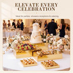 5 Pcs Large Buffet Risers Set Rectangle Acrylic Display Box Catering Dessert Table Riser Food Display Decorative, alternate