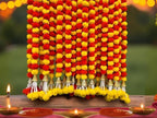 5 Pcs Marigold Garland for Decor - Multicolored Garlands