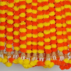 5 Pcs Marigold Garland for Decor - Multicolored Garlands, alternate view 6
