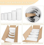 5 Pcs Metal Pleated Cylinder Pedestal Stands for Party, Heavy Duty White Round Cake Pedestal Stand Flower Plant, alternate