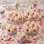 5 Pcs Metal Silver Cake Stand,16/14/12/10/8 in Round Cake Holder in Silver, alternate view 5