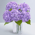 5 Pcs Purple Hydrangea Artificial Flowers, Latex Real Touch Faux Hydrangeas in Purple