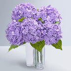 5 Pcs Purple Hydrangea Artificial Flowers, Latex Real Touch Faux Hydrangeas in Purple