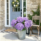 5 Pcs Purple Hydrangea Artificial Flowers, Latex Real Touch Faux Hydrangeas in Purple, alternate view 5