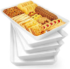 5 pcs Serving Tray for Entertaining, Serving Platters for Fruit, Cookies, Dessert, Snacks, Reusable Plastic