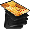 5 pcs Serving Tray for Entertaining, Serving Platters for Snacks, Fruit, Cookies, Dessert, Reusable Plastic