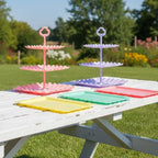 5-Piece Cupcake Stand & Appetizer Trays Set (Colorful) in Colorful, alternate view 2