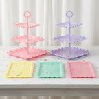 5-Piece Cupcake Stand & Appetizer Trays Set (Colorful) in Colorful, alternate view 5
