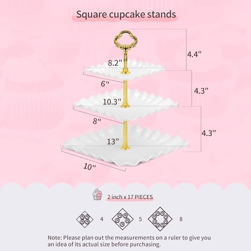 5-Piece Cupcake Stand & Appetizer Trays Set (Gold) in Gold, alternate view 2