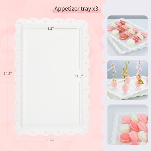5-Piece Cupcake Stand & Appetizer Trays Set (Gold) in Gold, alternate view 3