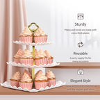 5-Piece Cupcake Stand & Appetizer Trays Set (Gold) in Gold, alternate view 4