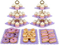 5-Piece Cupcake Stand & Appetizer Trays Set (Purple) in Purple