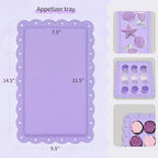 5-Piece Cupcake Stand & Appetizer Trays Set (Purple) in Purple, alternate view 3