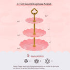 5-Piece Cupcake Stand & Appetizer Trays Set (Round, Colorful) in Colorful, alternate view 2